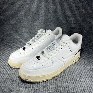 Nike Air‎ Force 1 07 LV8 Men's Size 9 Double Air White Black Shoes CJ1379-100